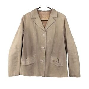 Edition Couture Antiloper Suede‎ Leather Jacket Womens Sz Large Y2K Boho Cowgirl